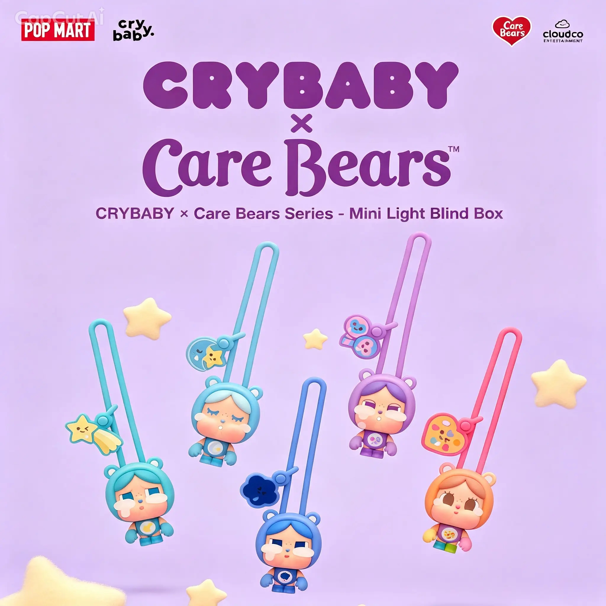 POP MART CRYBABY X Care Bears Series -Mini Light Blind Box