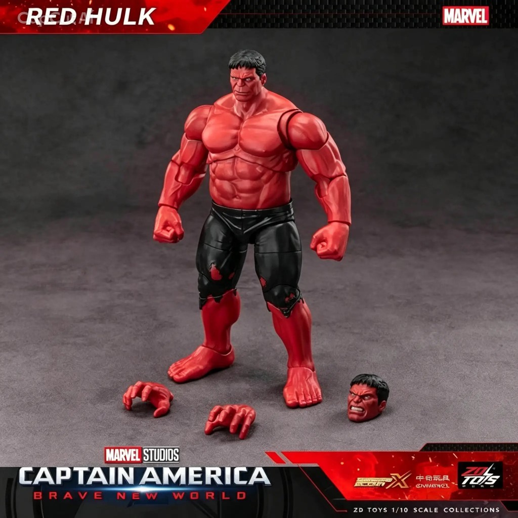 ZD Toys Captain America Brave New World Red Hulk 1/10 Action Figure