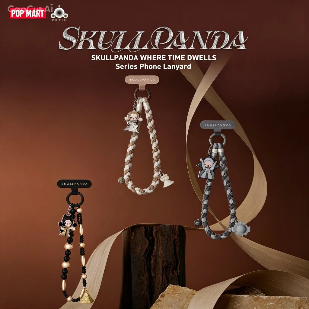 POP MART SKULLPANDA WHERE TIME DWELLS Series Phone Lanyard Blind Box