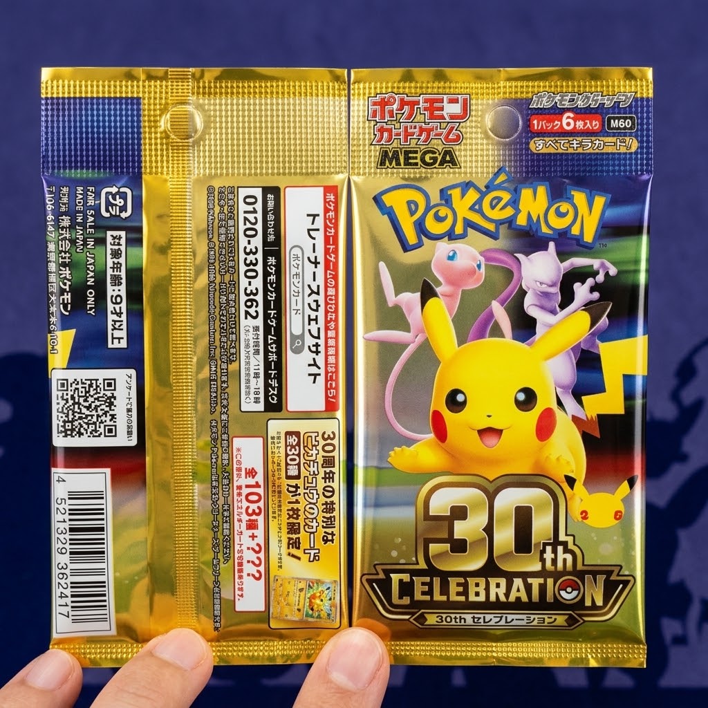 Pokémon TCG: 30th Celebration Booster Pack - Japanese Version (Single Pack)