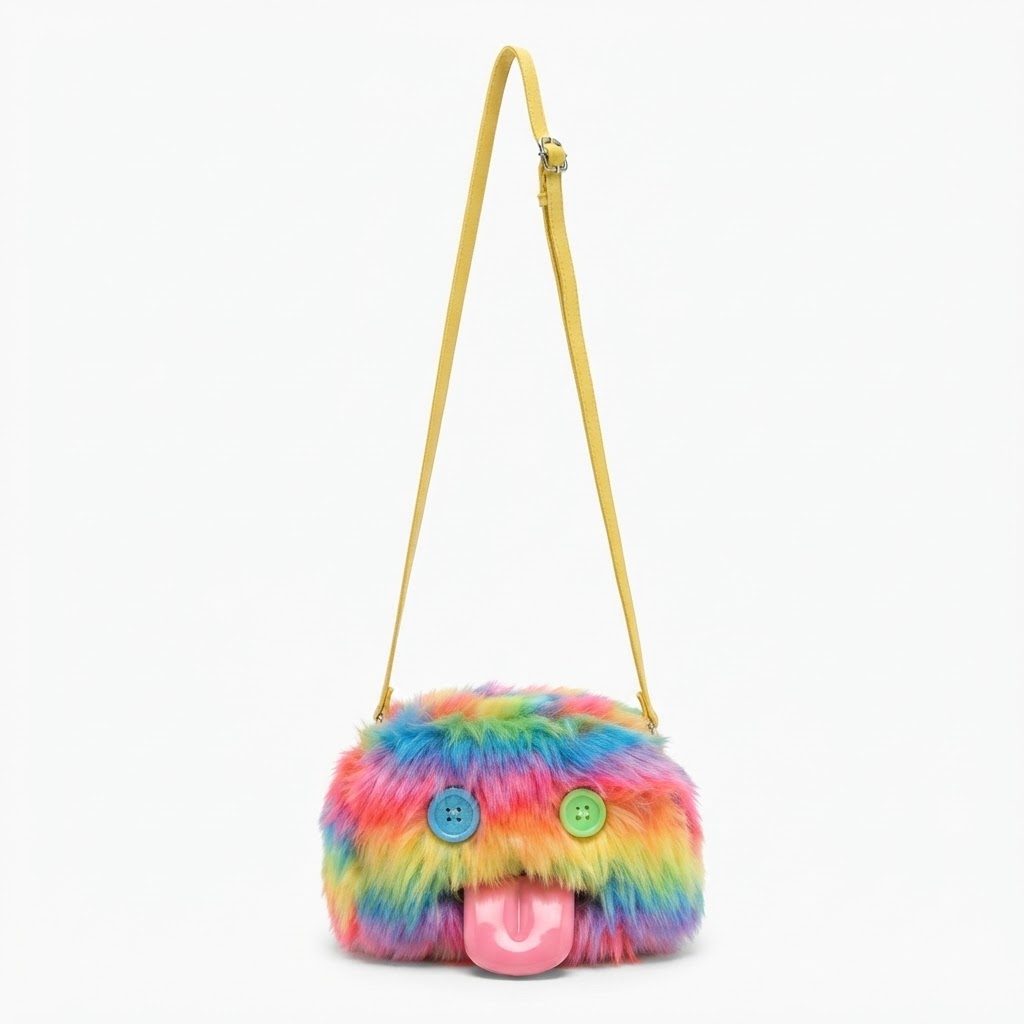 Fuggler Button Eye Rainbow Crossbody Bag