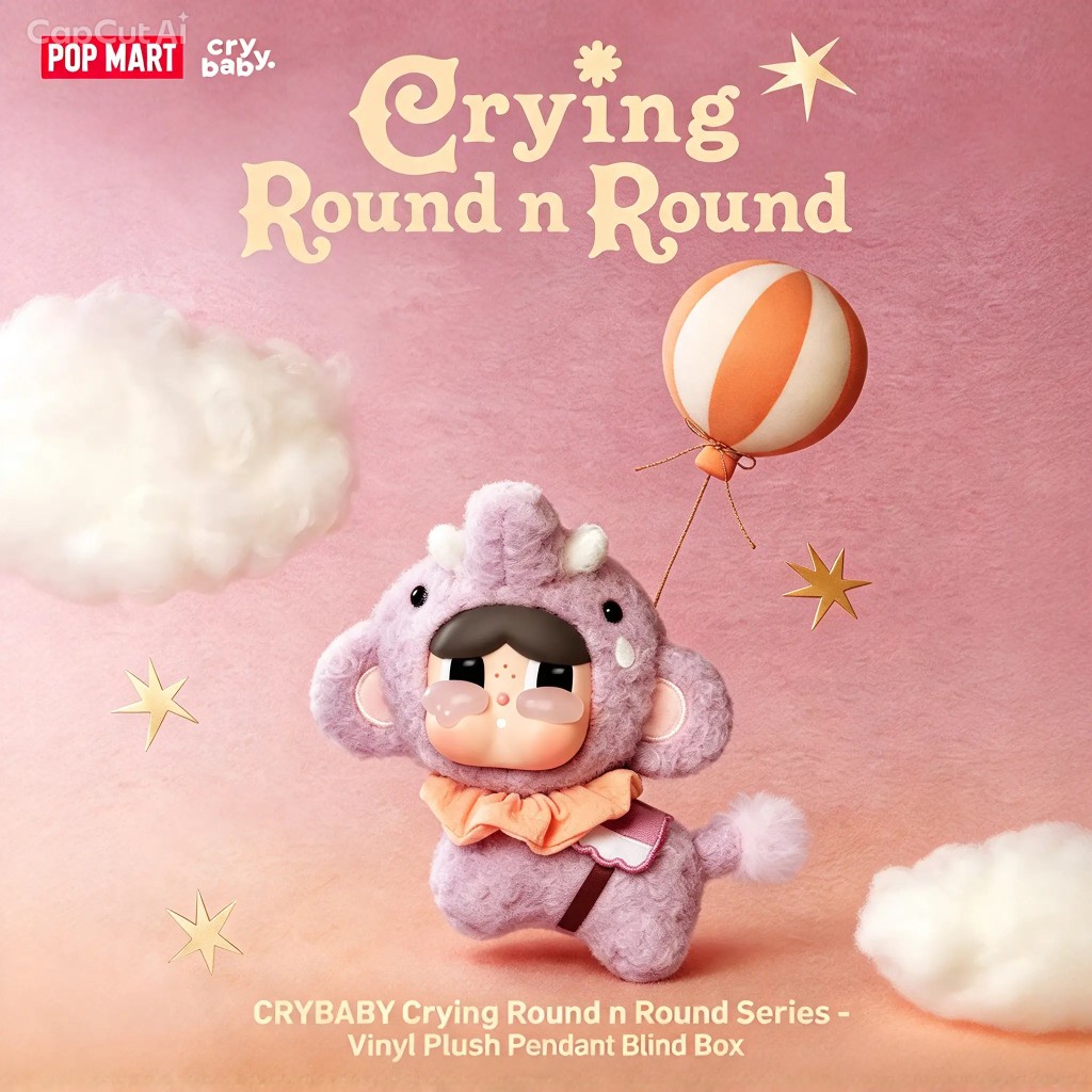 POP MART CRYBABY Crying Round n Round Series - Vinyl Plush Pendant Blind Box